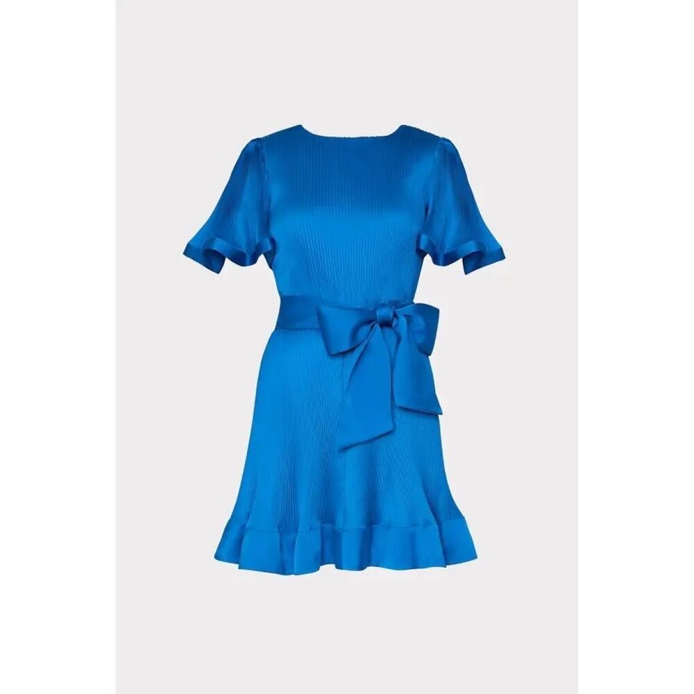 Milly pleated blue mini dress - Picture 2 of 5